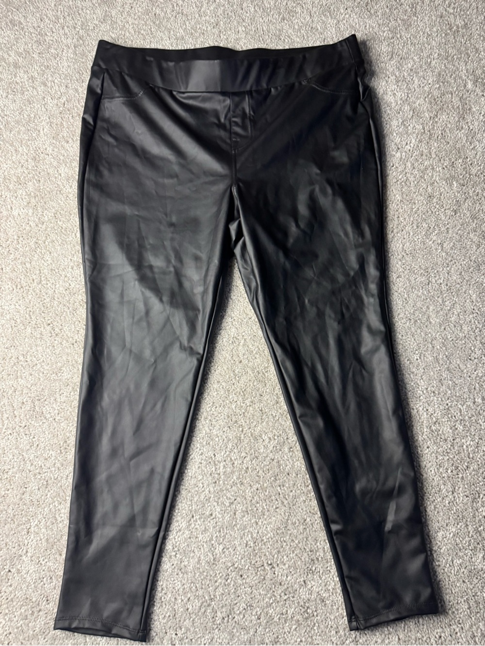 torrid Black Faux Leather Leggings - High Rise